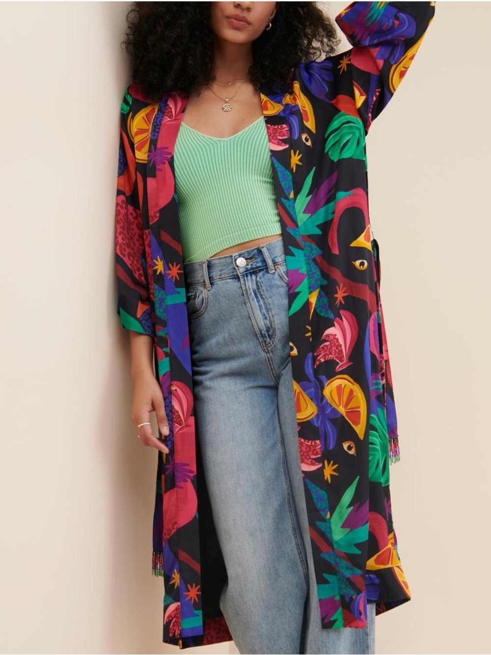 FARM RIO Mystic Jungle Kimono Duster